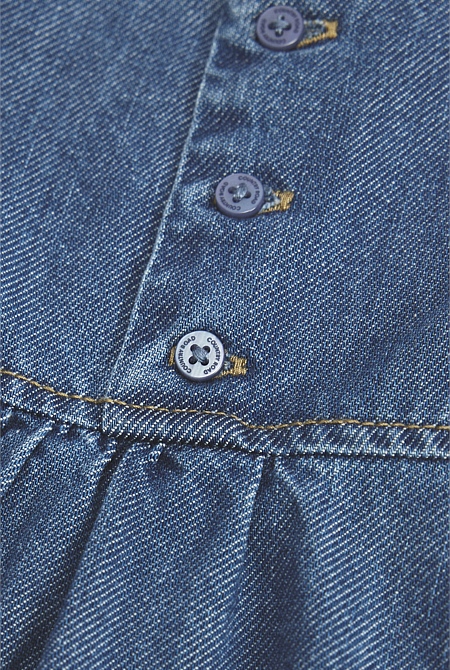 Denim Frill Dress