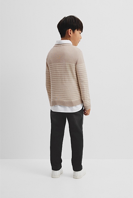 Stripe Country Road Logo Knit