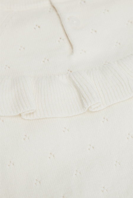 Frill Neck Knit Pullover