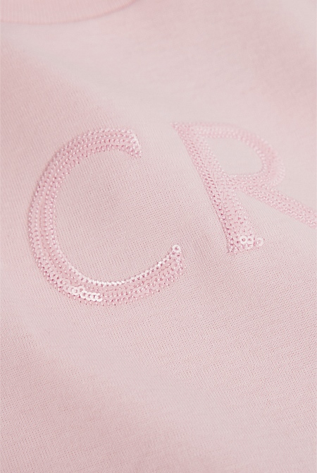 Long Sleeve Logo Frill T-Shirt