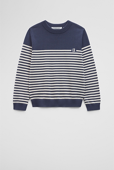 Stripe Country Road Logo Knit