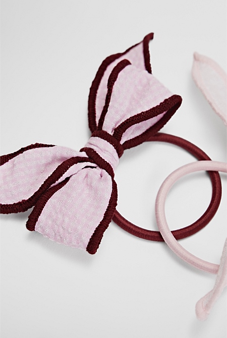 Gingham Hairtie Pack of 2