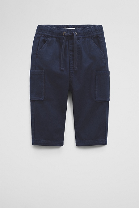 Australian Cotton Blend Relaxed Pull-On Pant
