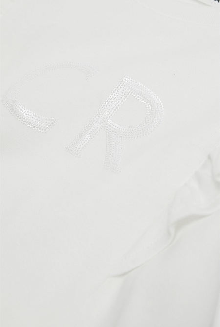Long Sleeve Logo Frill T-Shirt