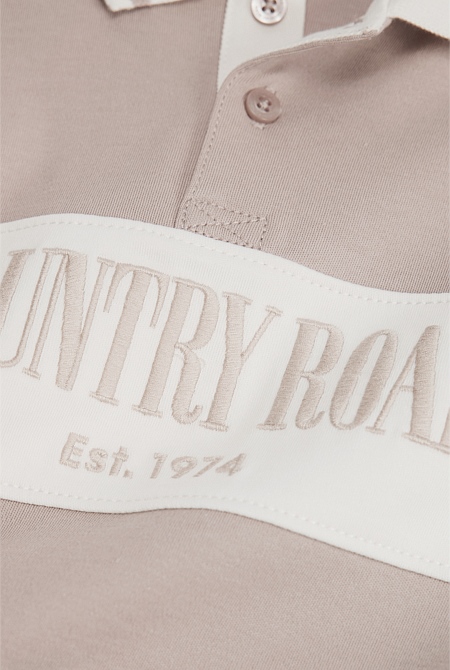 Organically Grown Cotton Logo Rugby T-Shirt