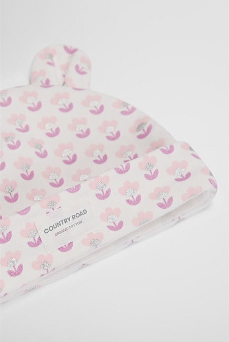 Organically Grown Cotton Newborn Beanie