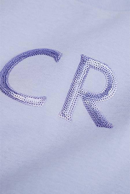 Long Sleeve Logo Frill T-Shirt