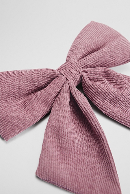Corduroy Bow Clip