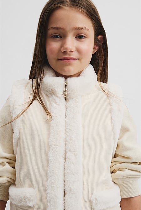 Reverse Faux Fur Vest