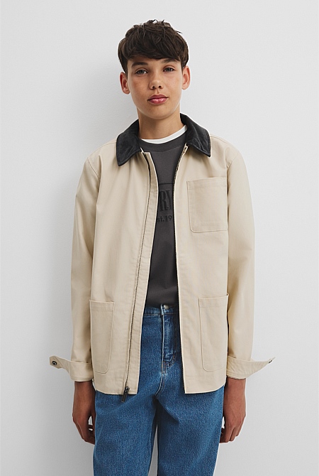Teen Zip Through Barn Jacket