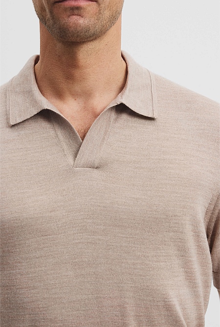 Australian Merino Short Sleeve Trophy Knit Polo