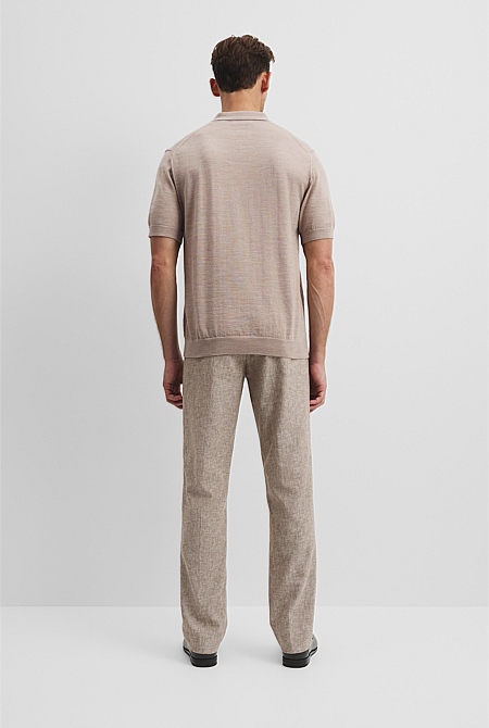 Australian Merino Short Sleeve Trophy Knit Polo