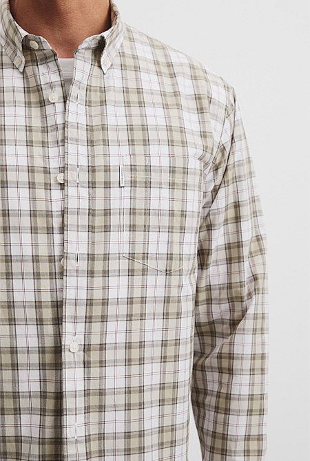 Regular Fit Cotton Check Shirt