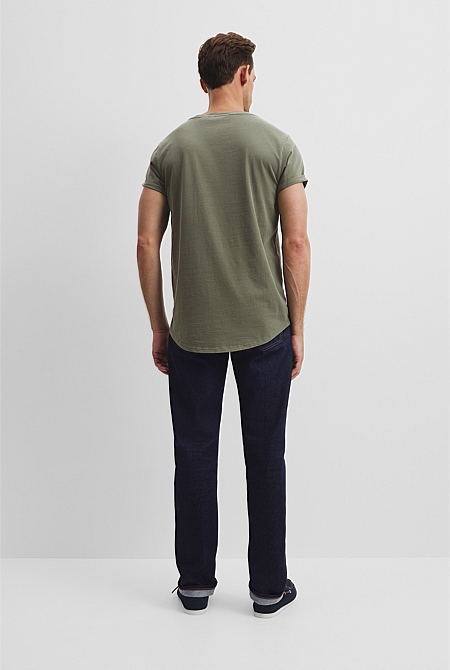 Australian Cotton Longline Garment Dye T-Shirt