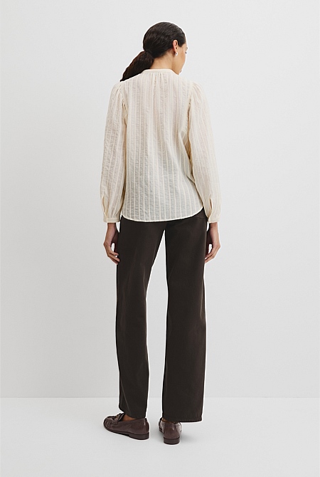 Textured Dolman Blouse