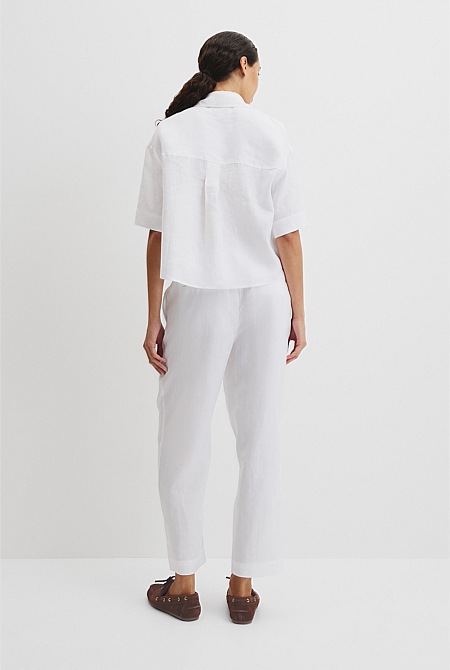 Organically Grown Linen Boxy Fit Shirt