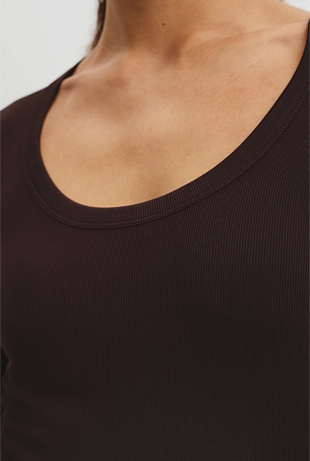Cupro Rib Top Cupro Rib Top