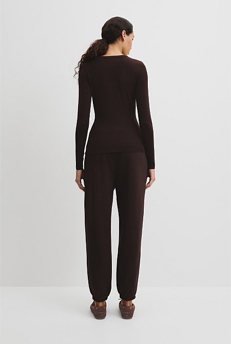 Cupro Rib Top