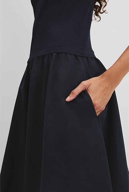 Mix Media Knit Dress Mix Media Knit Dress