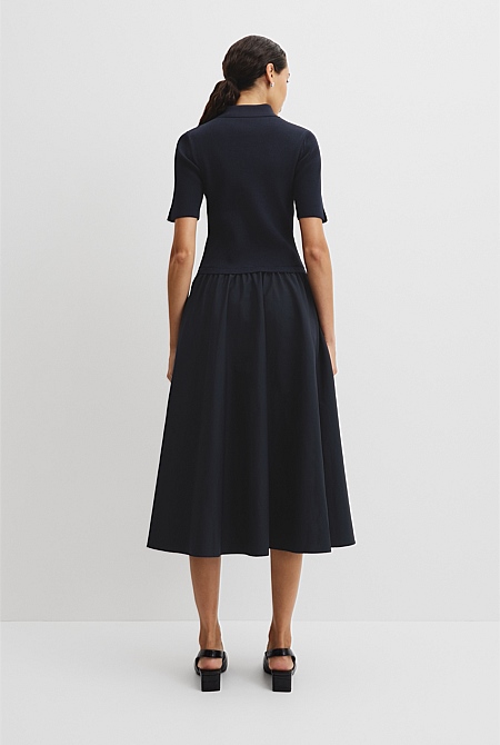 Mix Media Knit Dress