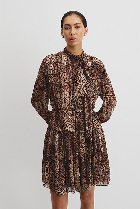 Print Cheetah Mini Dress
