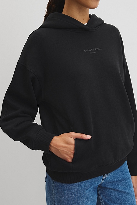Australian Good Earth Cotton Pull Over Hooded Sweat