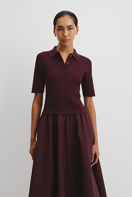 Mix Media Knit Dress