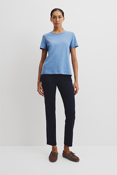 Australian Good Earth Cotton Slub Short Sleeve T-Shirt