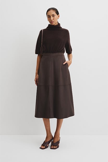 Faux Suede Skirt