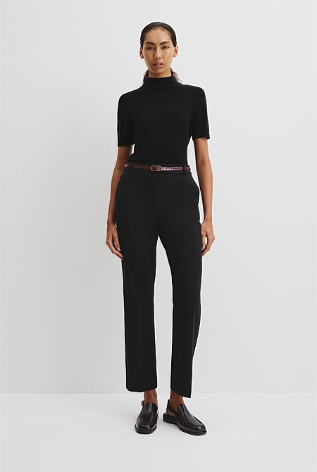 Short Sleeve Wool Silk Knit