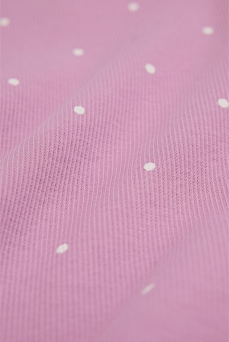Organically Grown Cotton Cord Soft Frill Rib T-Shirt