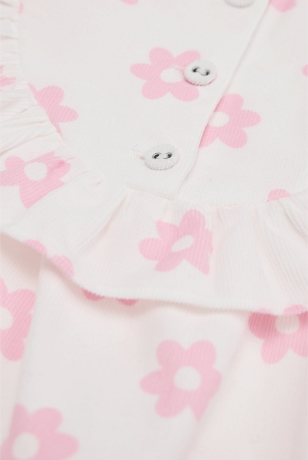 Organically Grown Cotton Cord Frill Dress Set