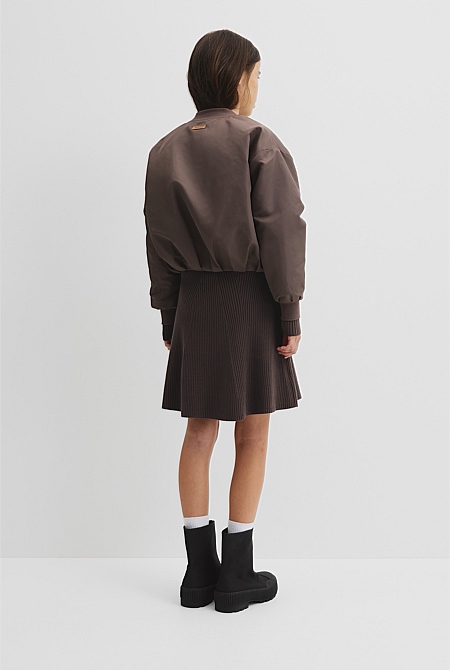 Teen Gathered Bomber Jacket
