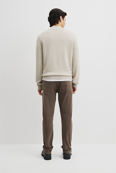 Australian Good Earth Cotton Half Zip Knit