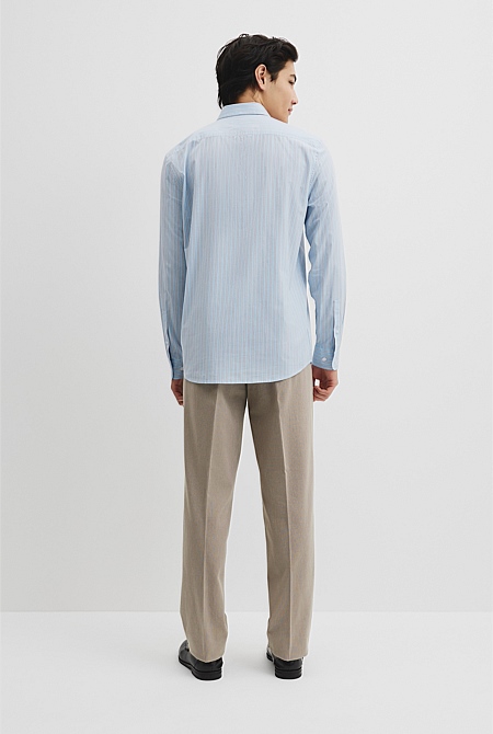 Slim Fit Cotton Stretch Stripe Shirt