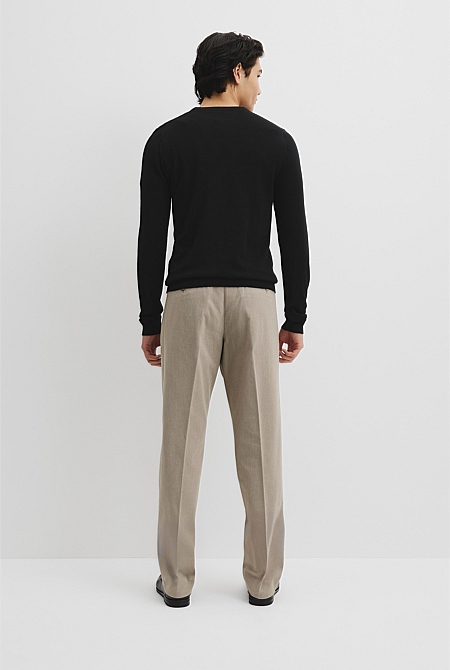 Australian Merino Wool Long Sleeve Crew Neck Knit