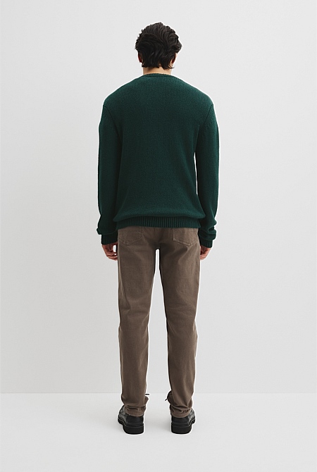 Long Sleeve Cotton Crew Neck Knit
