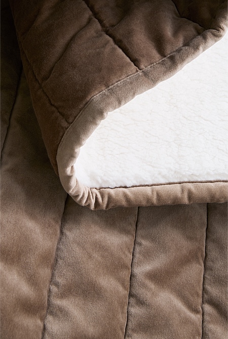Marlon Cotton Sherpa Throw