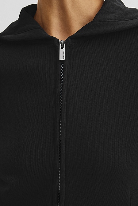 Australian Good Earth Cotton Zip Through Hooded Sweat