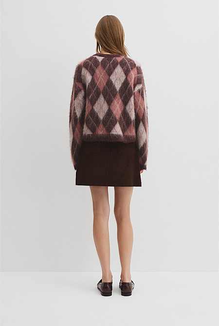 Argyle Crew Neck Knit