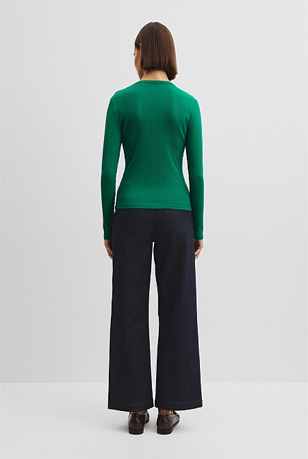 Long Sleeve Rib Top