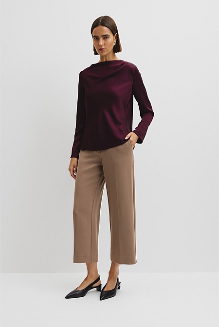 Draped Long Sleeve Shirt