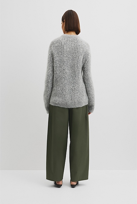 Fluffy Crew Neck Knit