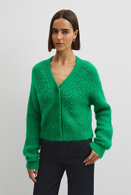 Long Sleeve Fluffy Knit Cardigan Long Sleeve Fluffy Knit Cardigan