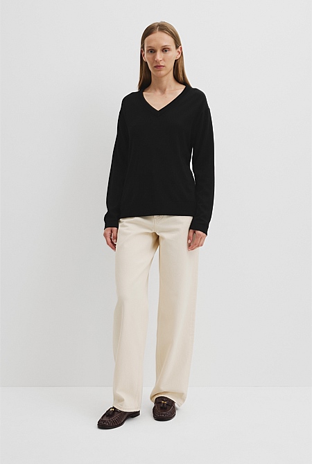 Lightweight Merino V-Neck Knit