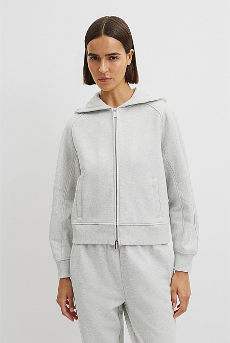 Australian Good Earth Cotton Zip Through Hooded Sweat