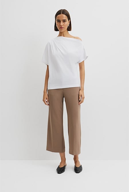 Australian Cotton One Shoulder T-Shirt