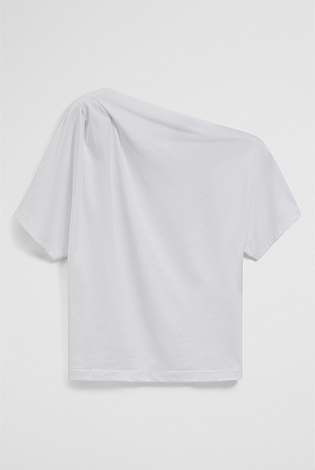 Australian Cotton One Shoulder T-Shirt Australian Cotton One Shoulder T-Shirt