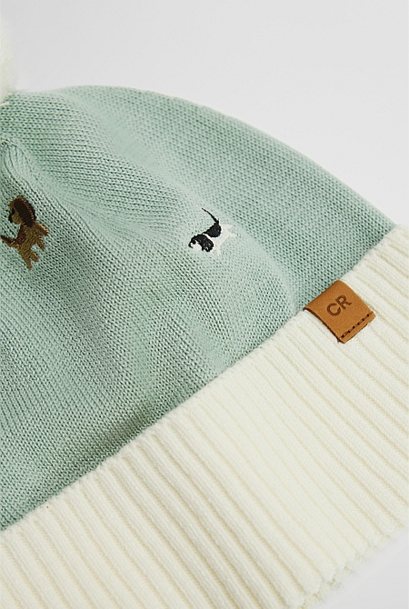 Dog Embroidered Beanie