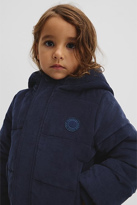 Cord Puffer Jacket